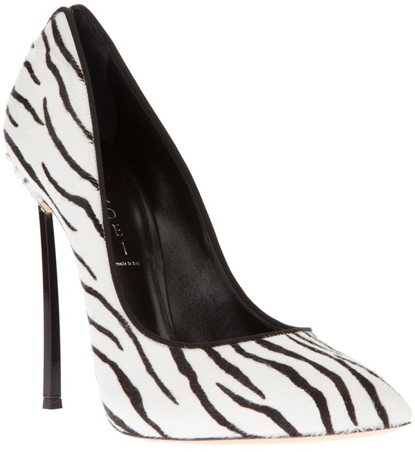 Casadei Black Zebra-Print Pumps