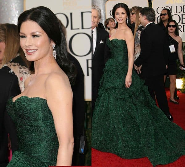 Catherine Zeta-Jones at the 68th Annual Golden Globe Awards held at The Beverly Hilton Hotel in California on January 16, 2011