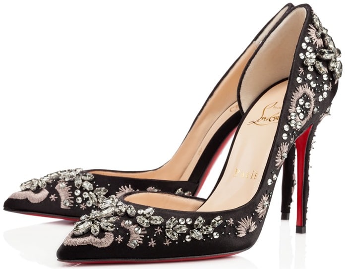 Black Christian Louboutin Artifice Strass Pumps