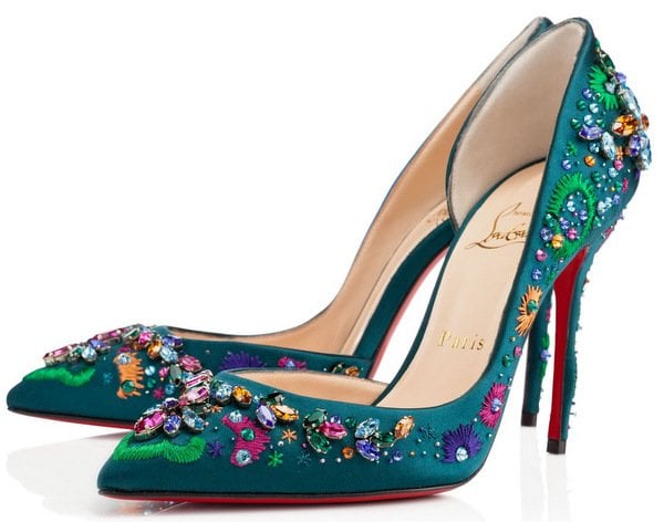 Christian Louboutin 'Artifice' Strass Pumps in Blue Khol