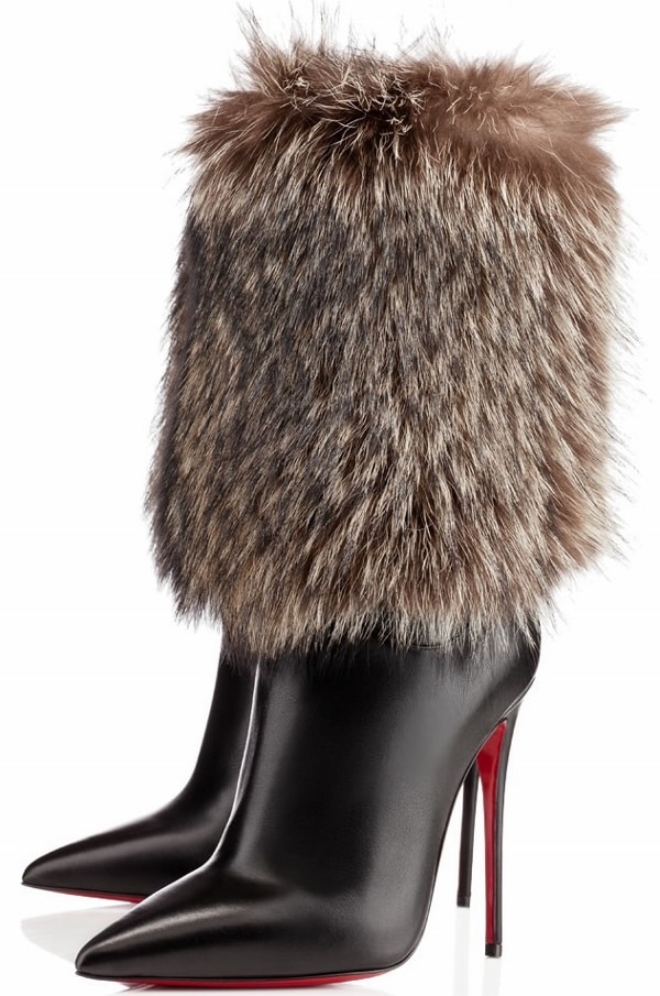 Christian Louboutin "Canichissima" Fur Boots