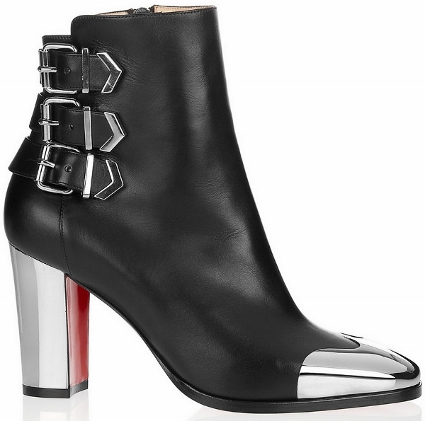 Christian Louboutin "Chelita" Metal Leather Boots