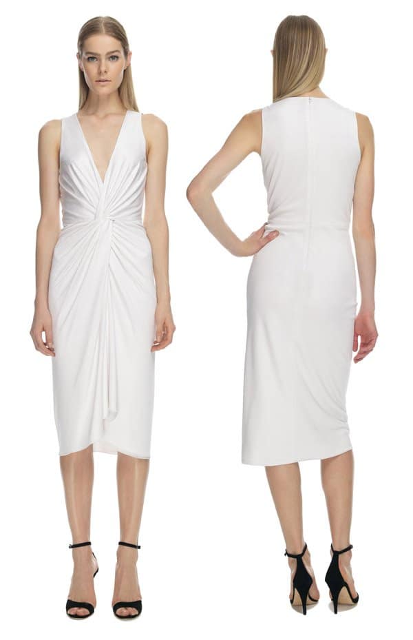 Cushnie et Ochs White Silk Jersey Dress