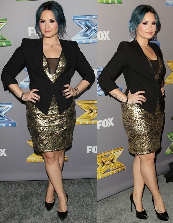 Demi Lovato at The X Factor Season 3 Finale held at CBS Television City in Los Angeles on December 20, 2013