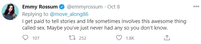 Emmy Rossum says Carl has never had sex