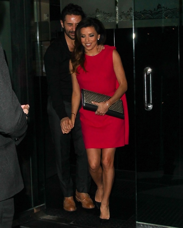 Eva Longoria out for dinner with Jose “Pepe” Antonio Baston at Mr Chow in Beverly Hills on December 28, 2013