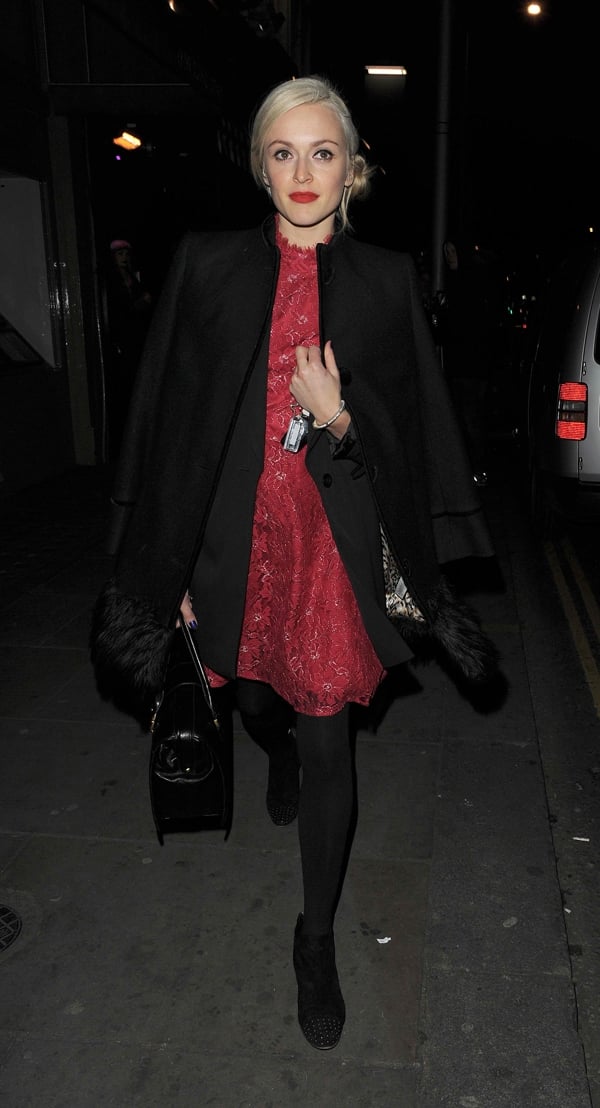 Fearne Cotton dropping by the Celebrity Juice wrap party held at Maggie's Club in Chelsea, London, on November 25, 2013