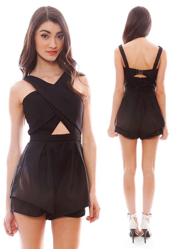 Finders Keepers Like Smoke Playsuit in Black