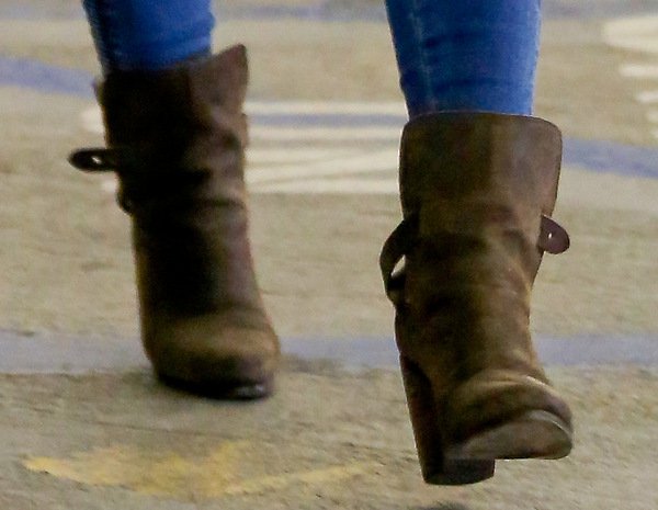 Hilary Duff wearing chic Rag & Bone booties