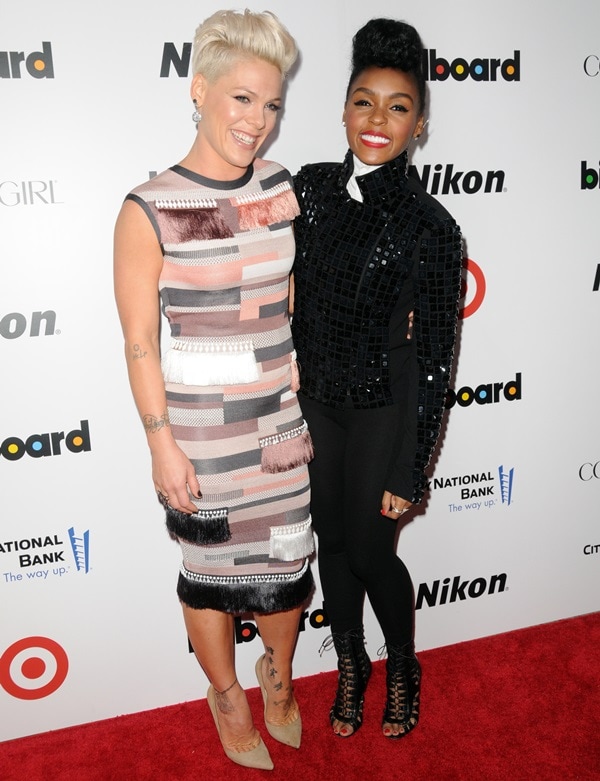 Singer-songwriters Janelle Monáe and Pink attend Billboard's annual Women in Music event