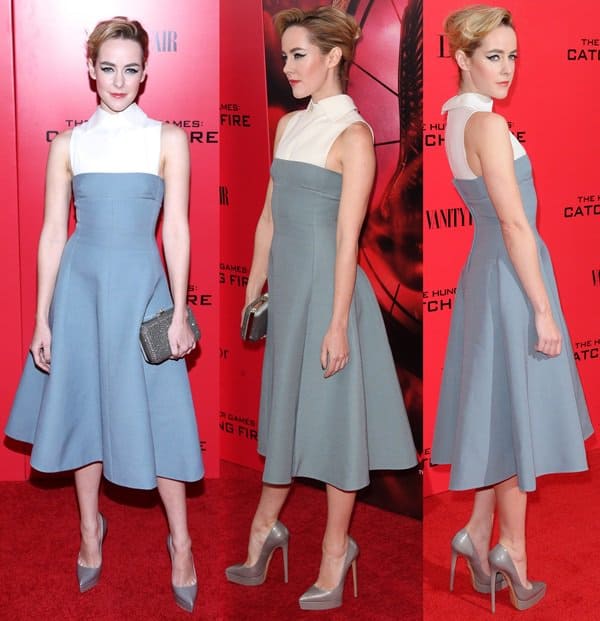 Jena Malone shines in a bicolored Valentino dress at 'The Hunger Games: Catching Fire' screening in New York