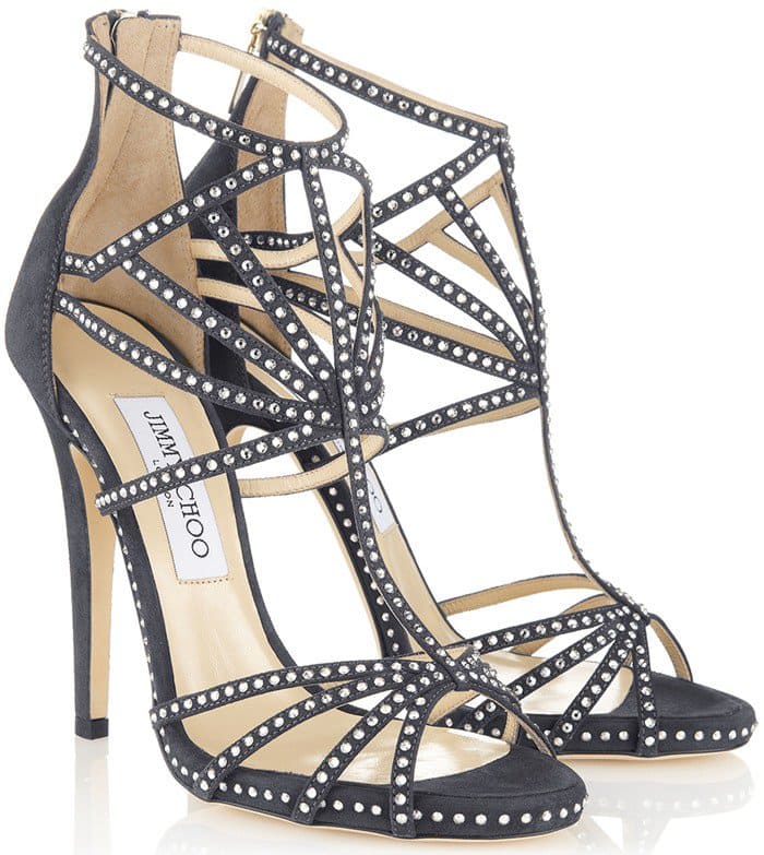 Jimmy Choo Vendetta Swarovski crystal-embellished suede sandals