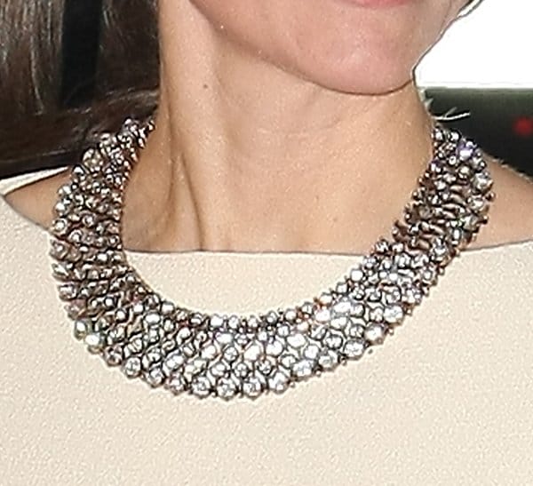 Kate Middleton wears an affordable Zara sparkly bead necklace