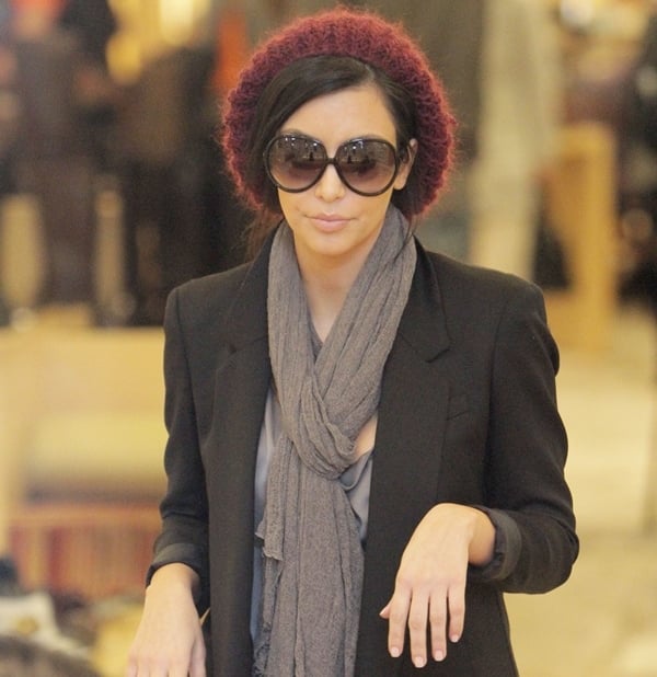 Kim Kardashian goes Christmas shopping at Barneys New York in Beverly Hills on December 13, 2014