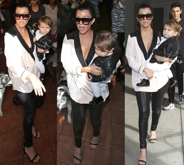 Kourtney Kardashian goes Christmas shopping with Penelope in Beverly Hills on December 16, 2013