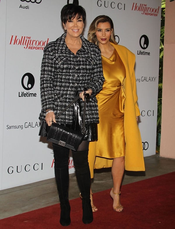 Kris Jenner and Kim arrive at The Hollywood Reporter's Women in Entertainment breakfast