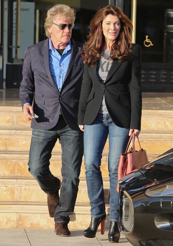 Lisa Vanderpump and husband Ken Todd doing some last-minute shopping at Barneys New York in Beverly Hills, California, on December 22, 2013