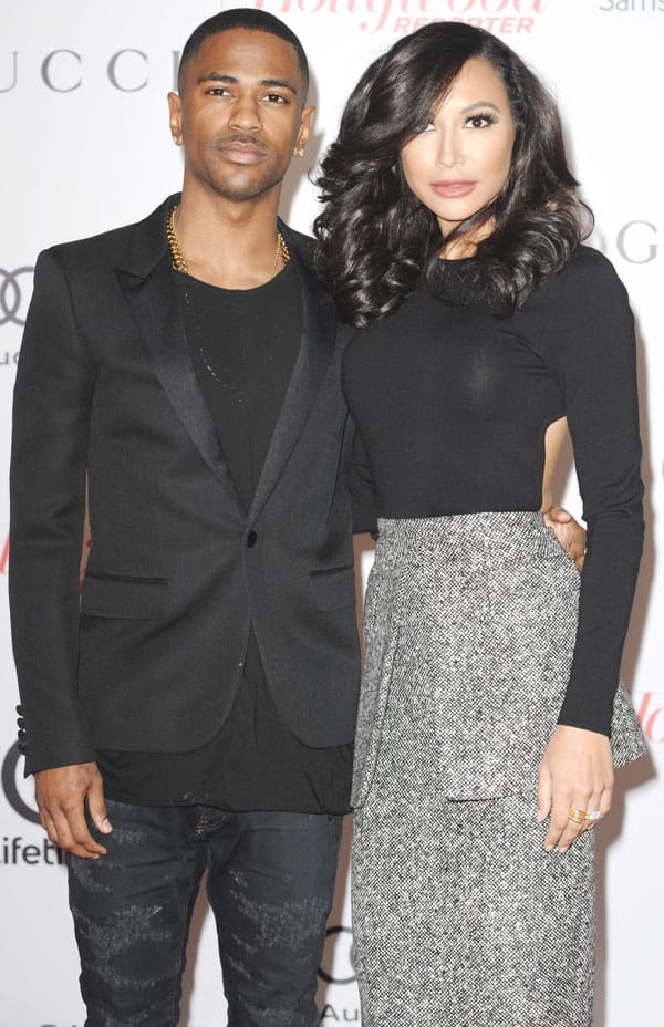 Naya Rivera and fiancé Big Sean at The Hollywood Reporter's Women in Entertainment Breakfast at the Beverly Hills Hotel in Los Angeles on December 11, 2013