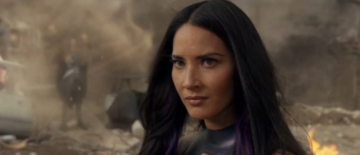 Olivia Munn as Psylocke in the 2016 American superhero film X-Men: Apocalypse