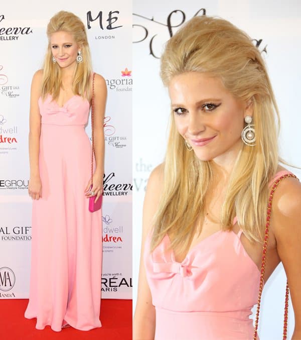 Pixie Lott channels 'Clueless' vibes in a Moschino Cheap and Chic dress at the 4th Annual Global Gift Gala at the ME Hotel in London
