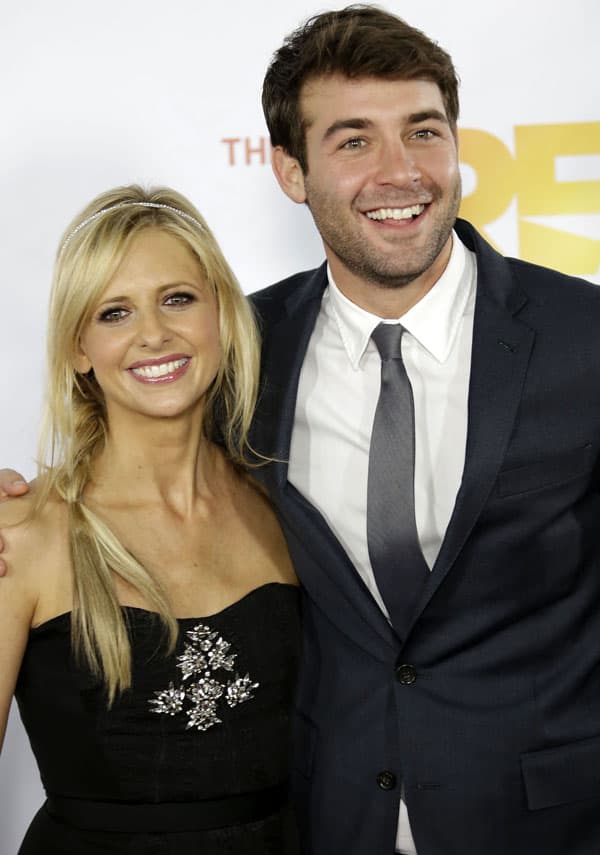 Sarah Michelle Gellar was joined on the red carpet by her 'The Crazy Ones' co-star James Wolk