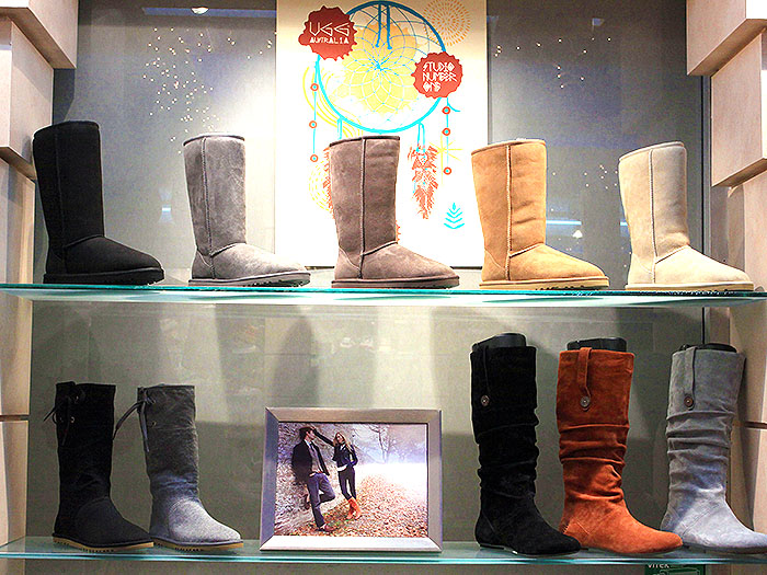 Ugg boots display