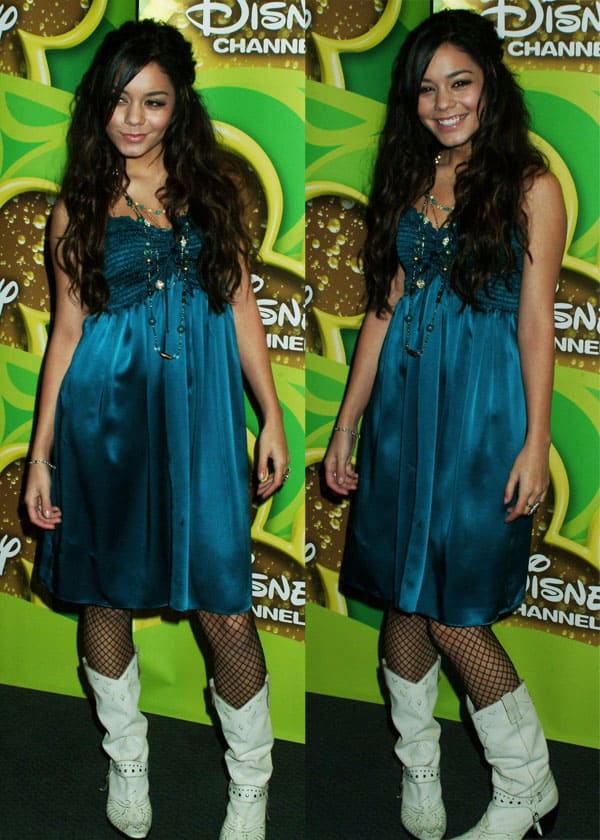 Vanessa Hudgens at the screening of High School Musical held at the Walt Disney Studios Main Theatre in Burbank, California, on January 14, 2006