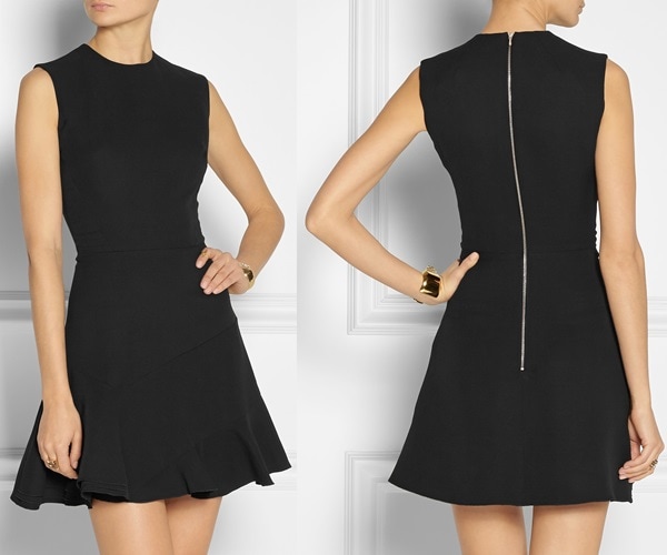 Victoria Beckham Silk and wool-blend crepe dress