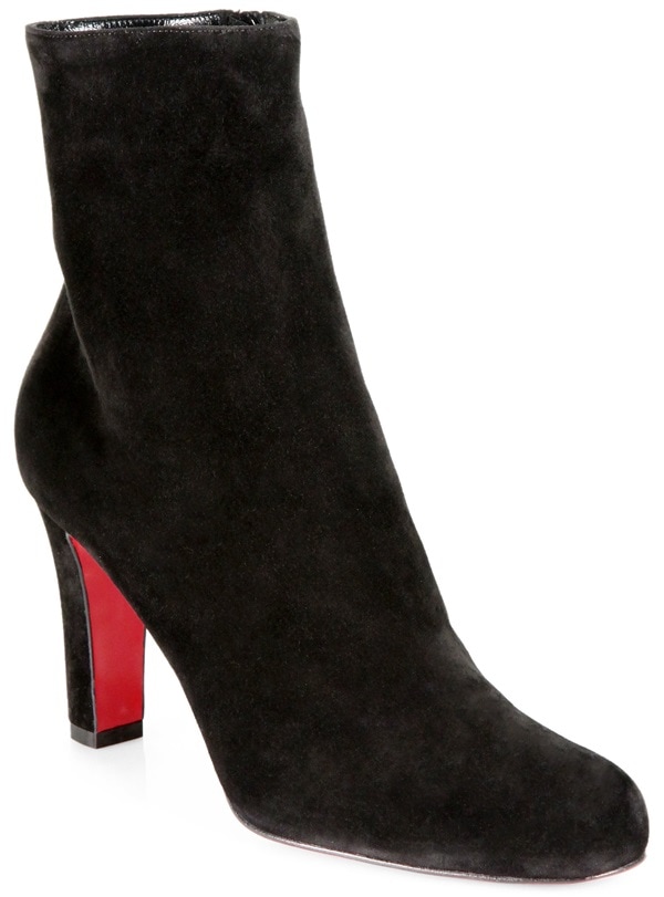 Christian Louboutin "Miss Tack" Suede Boots in Black