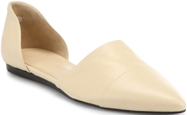 Jenni Kayne D'Orsay Flats in Beige Leather