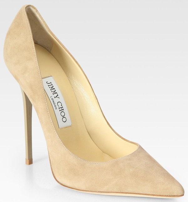 Jimmy Choo "Anouk" Pumps in Nude Suede