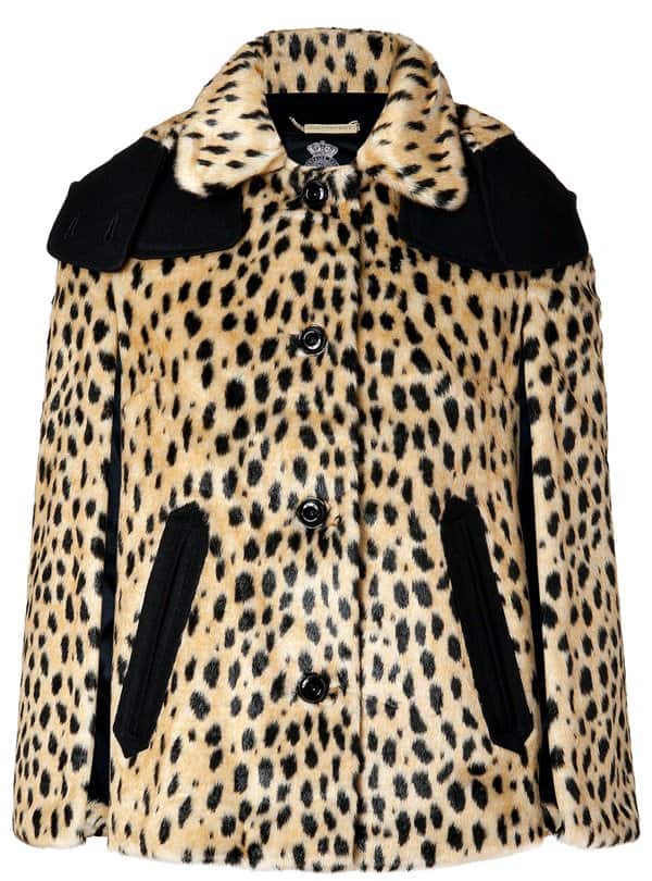 Juicy Couture Cheetah Print Cape with Detachable Hood