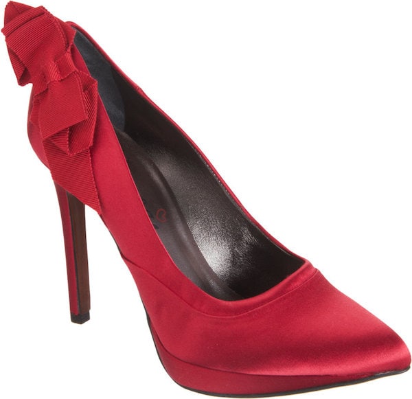 Lanvin Layered Satin Platform Pumps