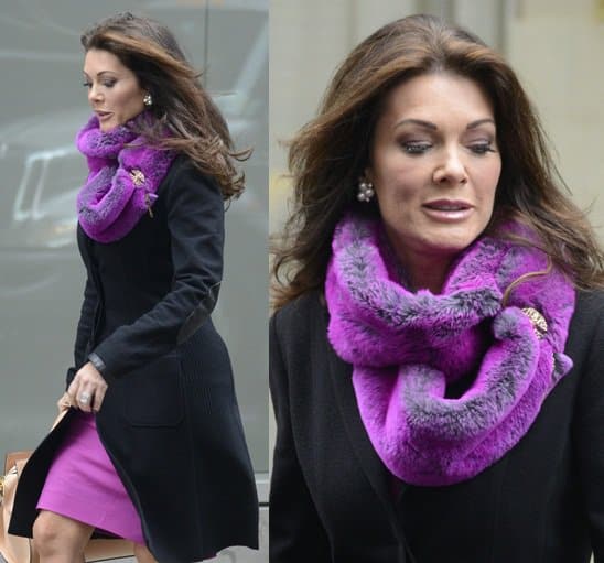 Lisa Vanderpump exits the Trump Soho New York in New York City on January 30, 2013