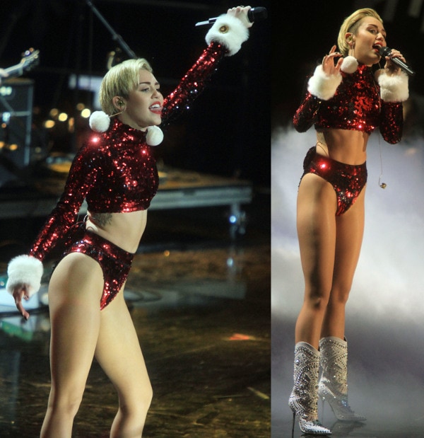 Miley Cyrus performs at the 2013 Jingle Ball