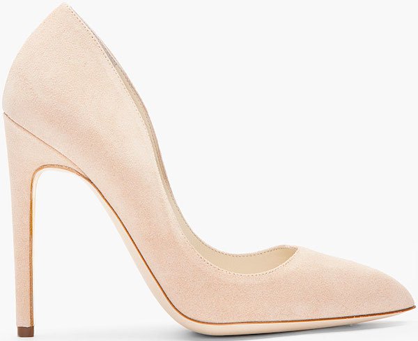 Rupert Sanderson "Elba" Pumps in Sand Suede