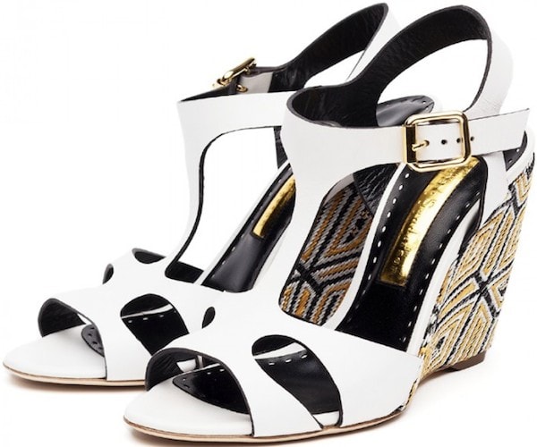 Rupert Sanderson "Mitzy" Wedge Sandals