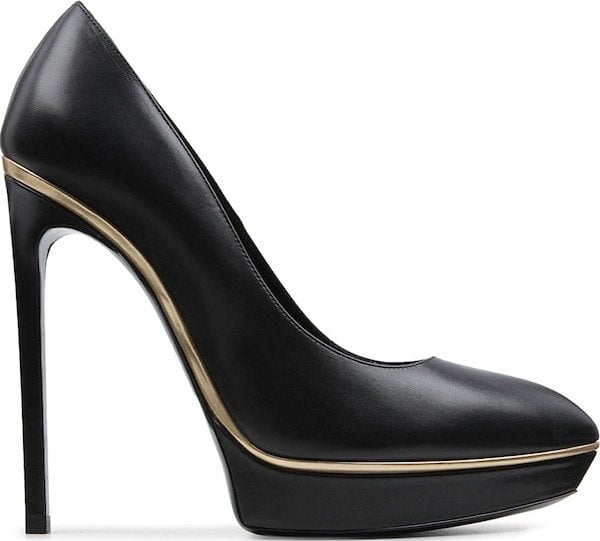 Saint Laurent "Janis" Pumps in Black Leather