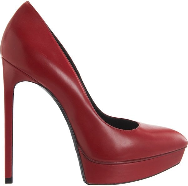 Saint Laurent "Janis" Pumps in Red Leather