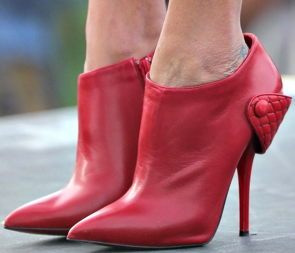 Zoe Saldaña's rogue imperial 'Huguette' leather ankle boots