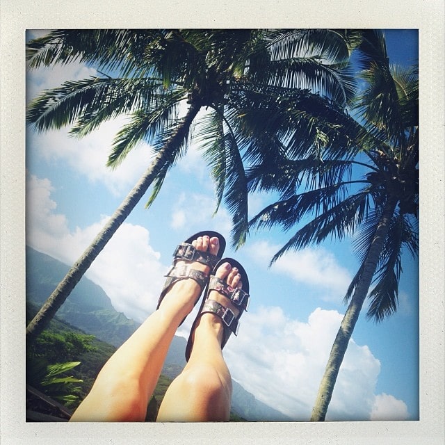 Rosie Huntington-Whiteley shared this envy-inducing picture of her feet up in the air