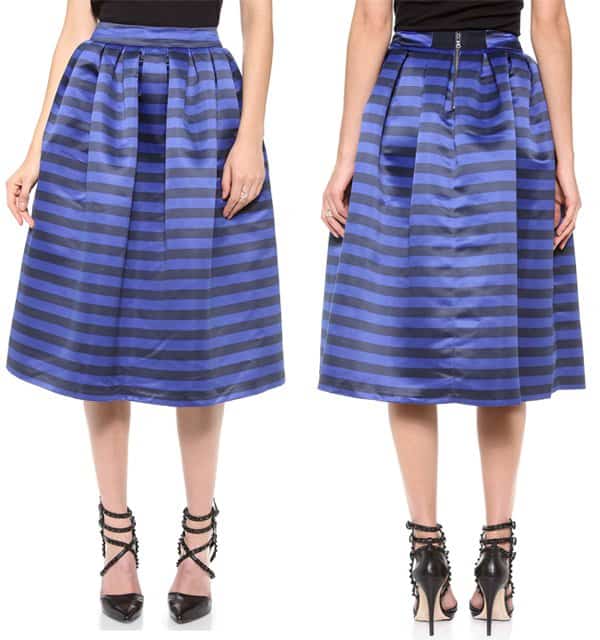 Alice + Olivia Stapen Box Pleat Skirt