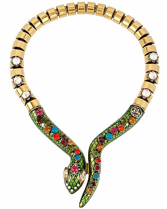 Betsey Johnson St. Barts Stone Snake Necklace