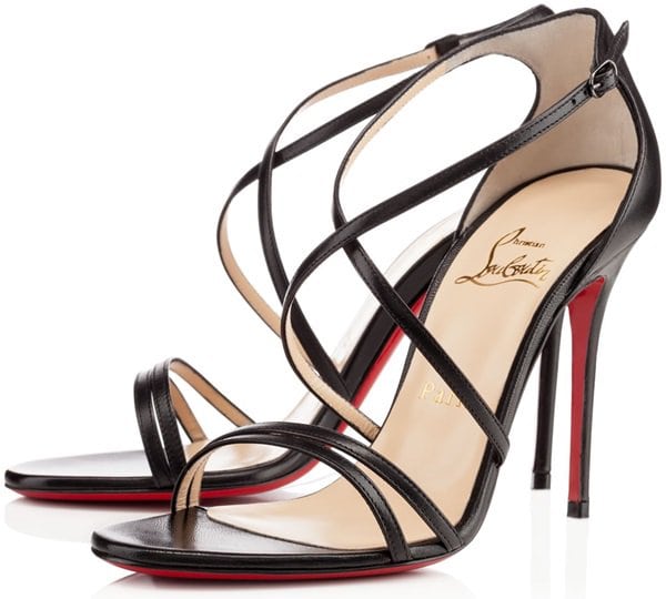 Christian Louboutin "Gwynitta" Open-Toed Sandals in Black