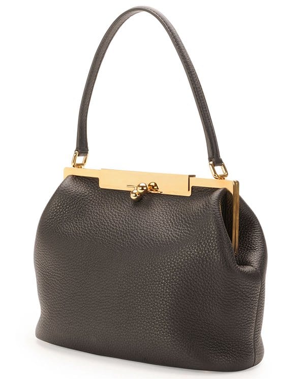 Dolce & Gabbana "Sara" Pebbled Frame Shoulder Bag