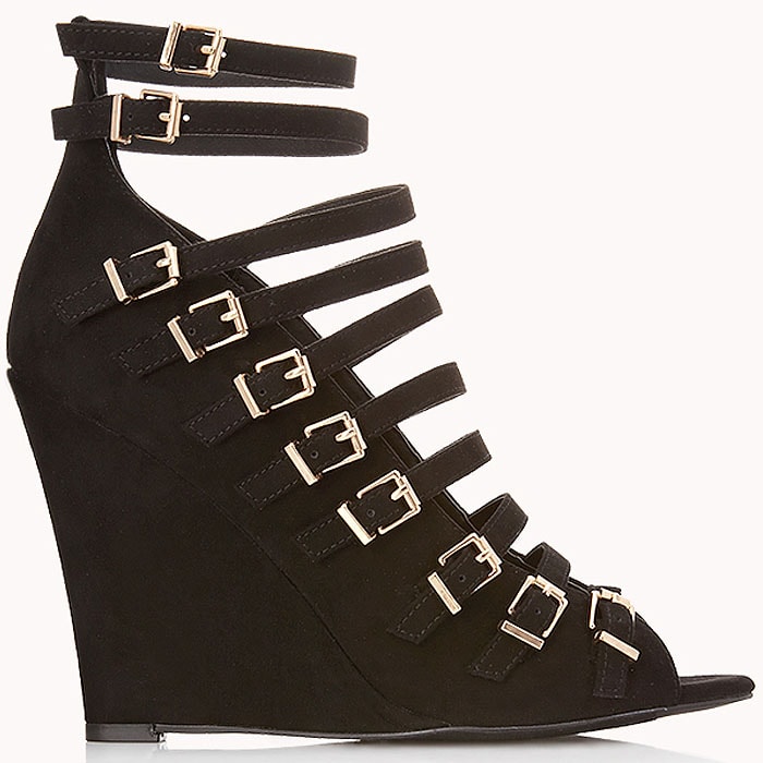 Forever 21 "Standout" Buckled Wedges