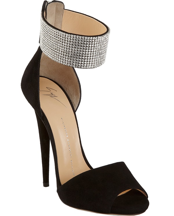 Giuseppe Zanotti Crystal Ankle-Cuff Sandals