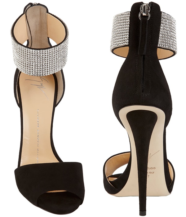 Giuseppe Zanotti Crystal Ankle-Cuff Sandals