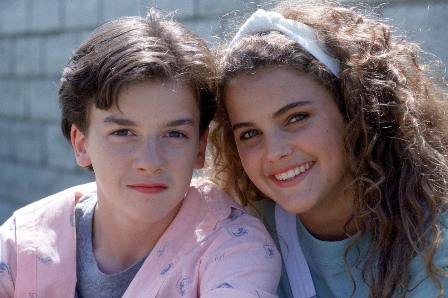 Keri Russell as Mandy Park and Robert Oliveri as Nick Szalinski in the 1992 American science fiction comedy family film Honey, I Blew Up the Kid