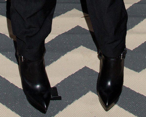 Jennifer Hudson wearing Saint Laurent booties